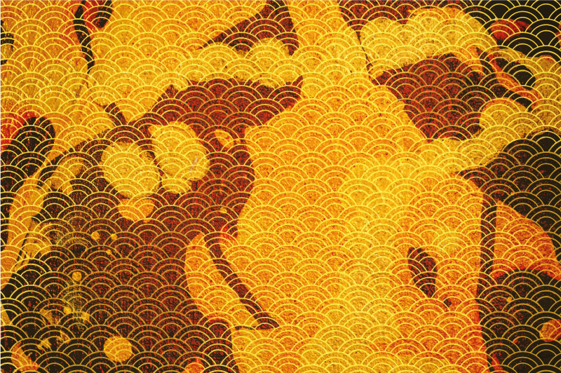 Alfombra vinílica étnica seigaiha japonesa - TenVinilo