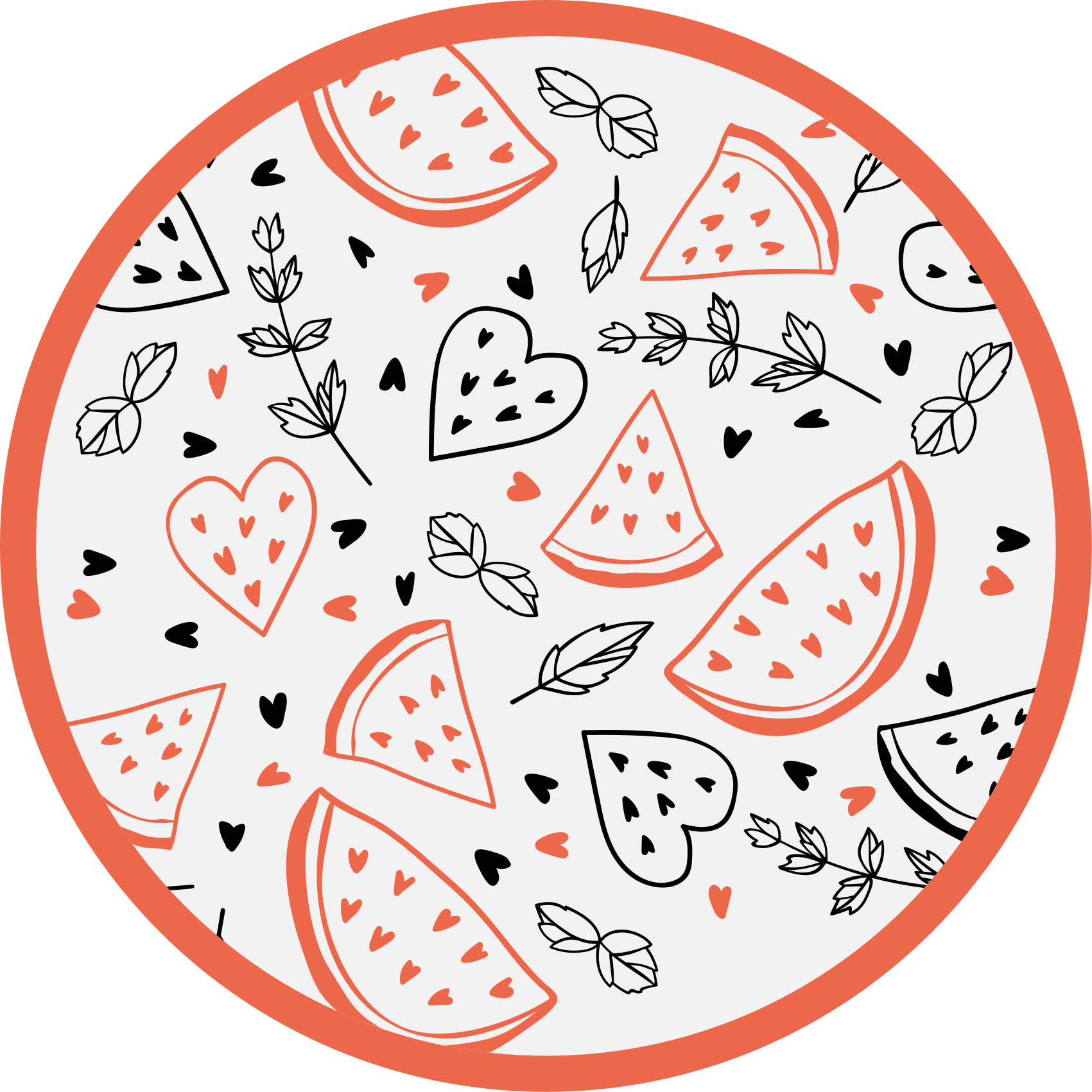 Alfombra vinílica infantil patrones de corazones dulces - TenVinilo