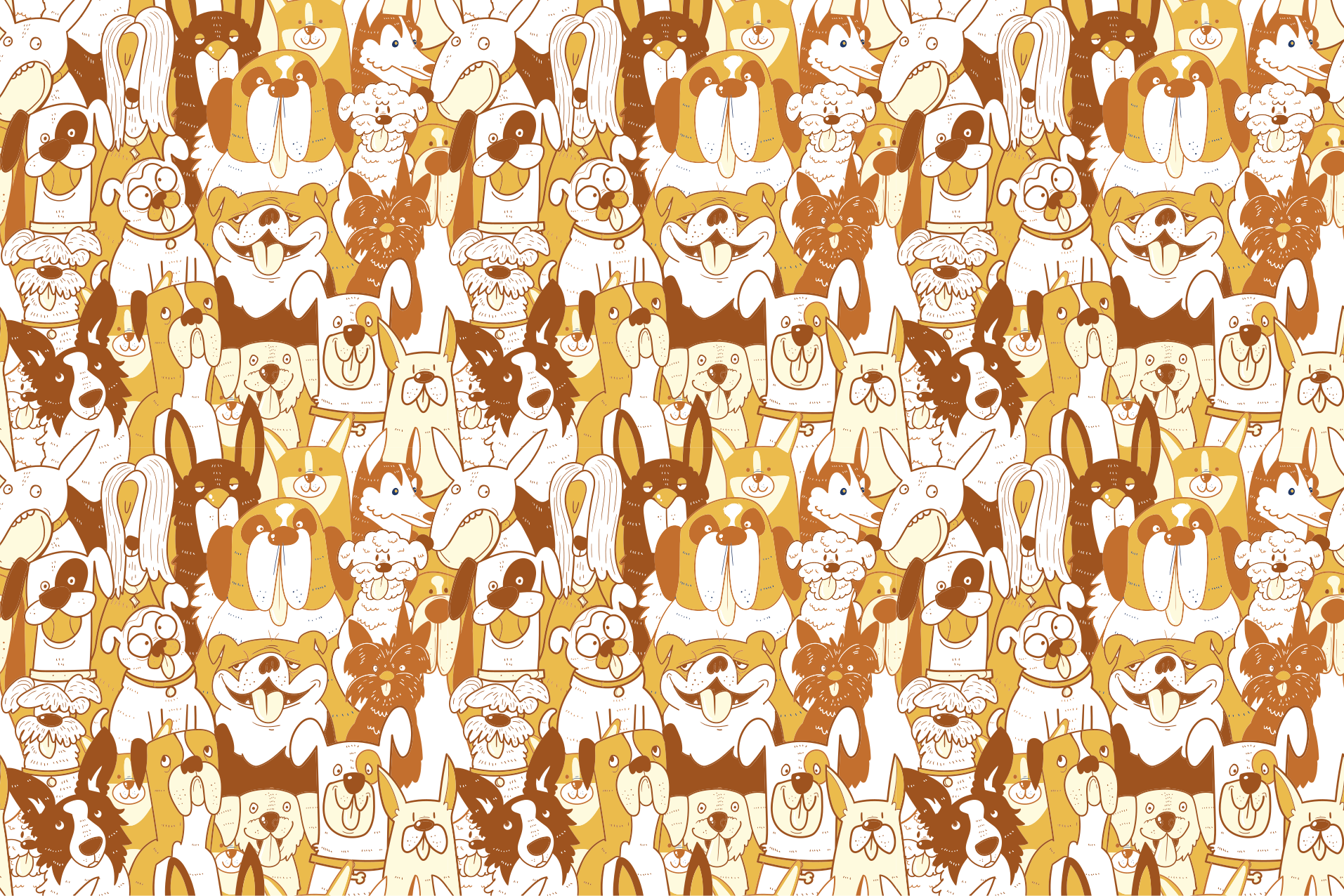 Aflombra vinílica animales Fiesta de perros - TenVinilo