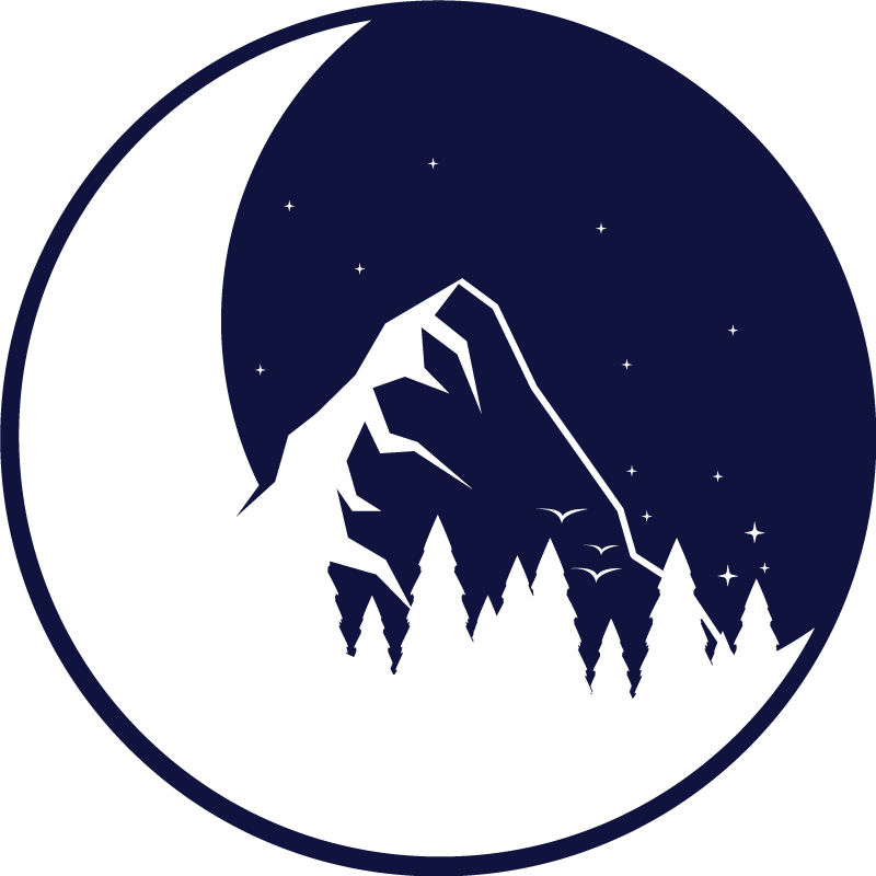 Alfombra vinílica naturaleza vista de la luna en la montaña - TenVinilo