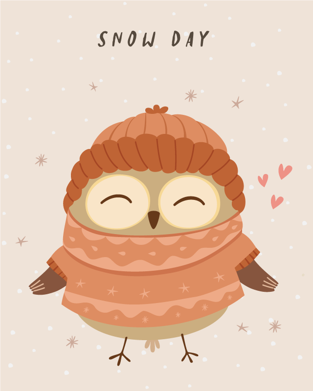 Alfombra vinílica bebé dije de búho nival - TenVinilo