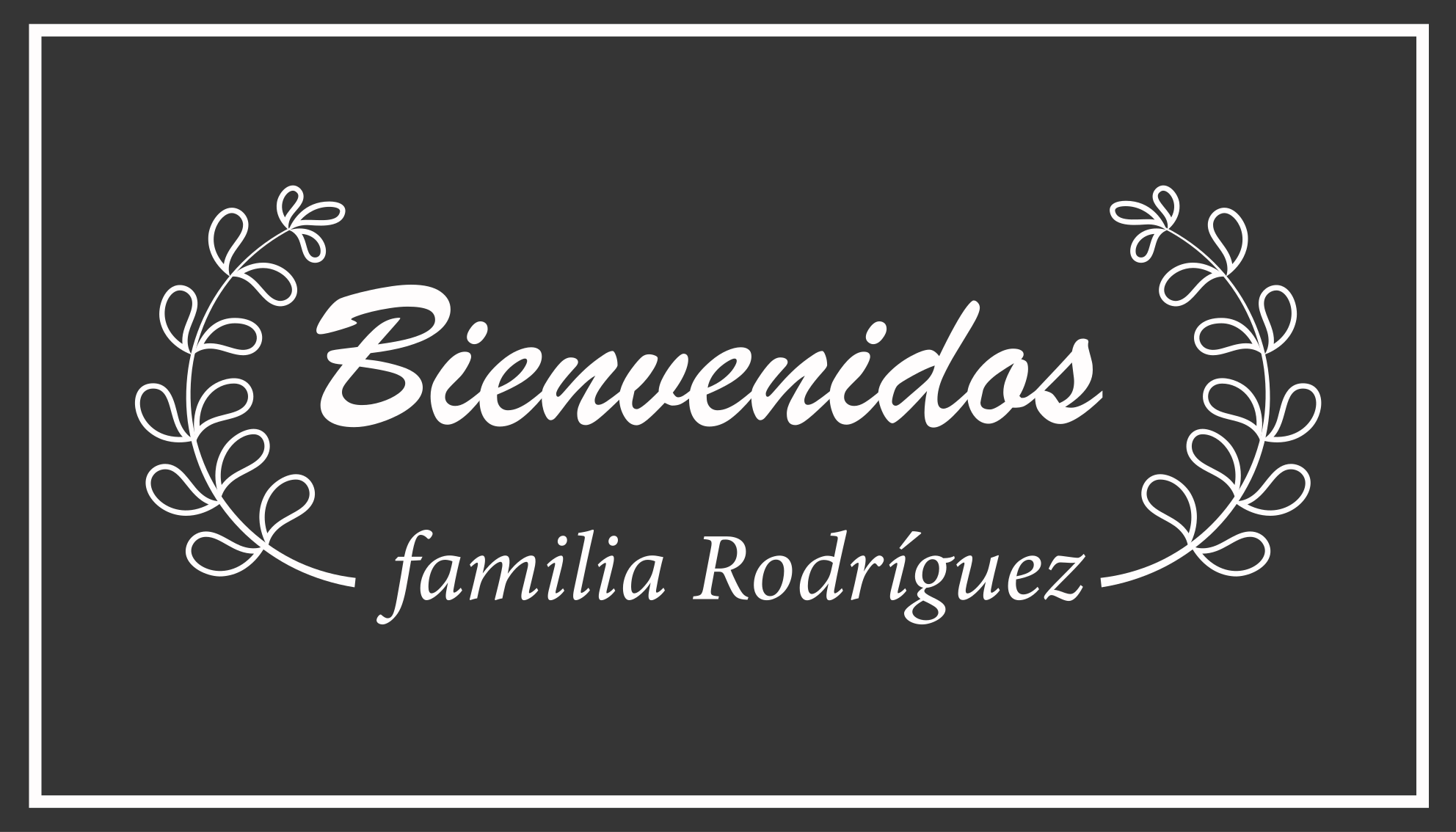 Alfombra vinílica personalizable Dos ramas de olivo bienvenidas - TenVinilo