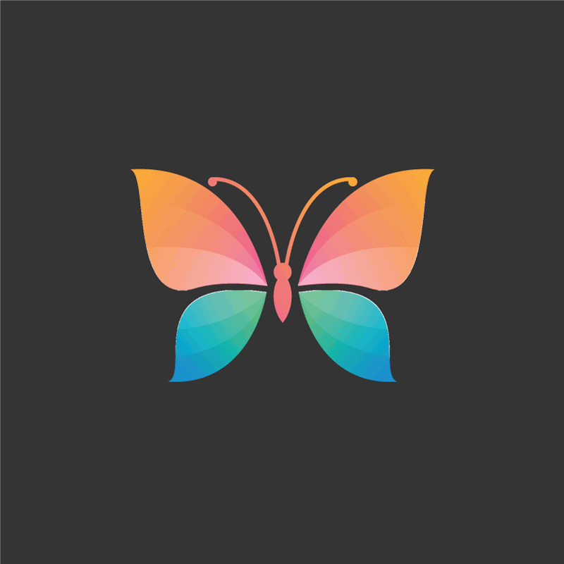 Alfombra vinílica naturaleza concepto de mariposa vibrante - TenVinilo