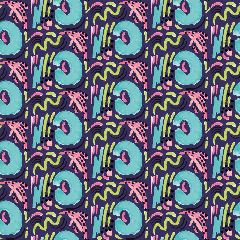 Alfombra vinílica infantil patrón colorido y juguetón - TenVinilo