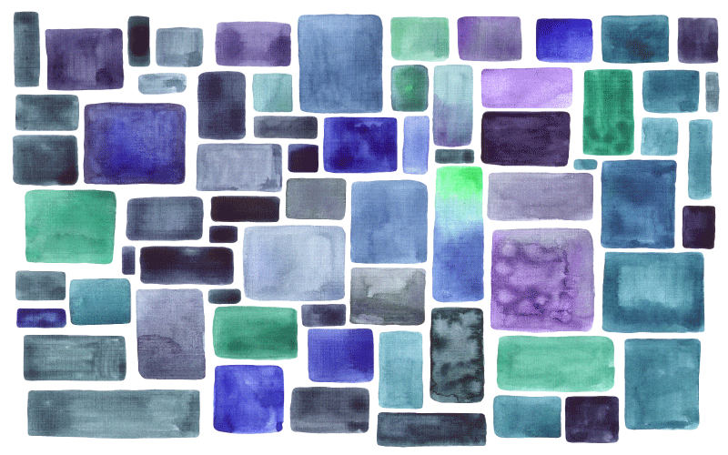 Alfombra vinílica textura patrón de bloques de tonos azules - TenVinilo