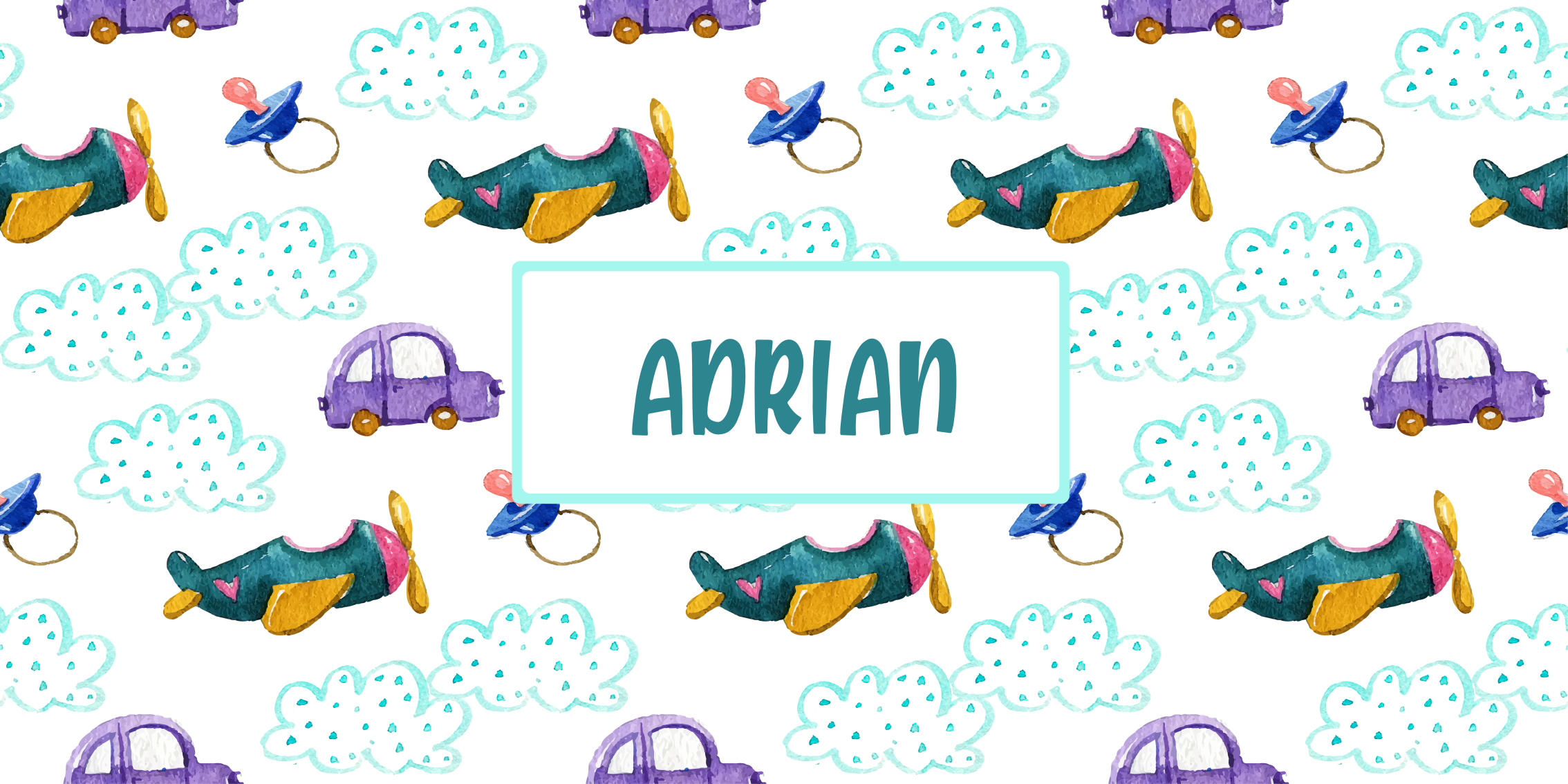 Alfombra vinílica personalizable tema de avión caprichoso - TenVinilo