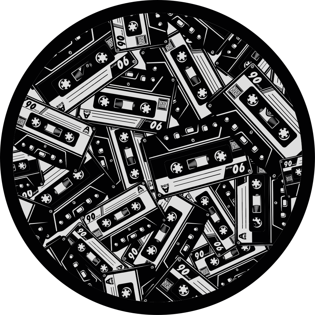 Alfombra vinílica infantil concepto cassette tape - TenVinilo