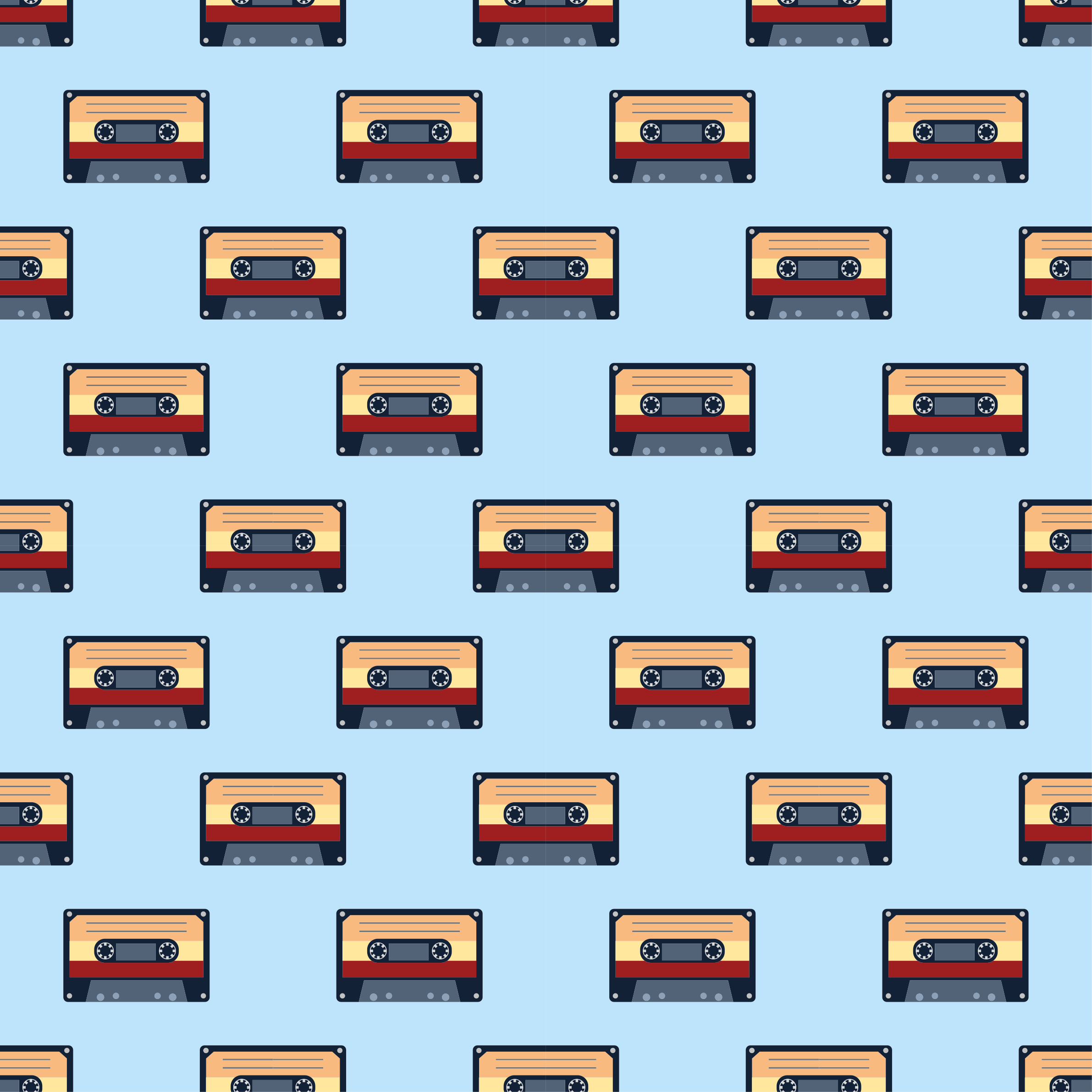 Alfombra vinílica infantil cassette vintage - TenVinilo