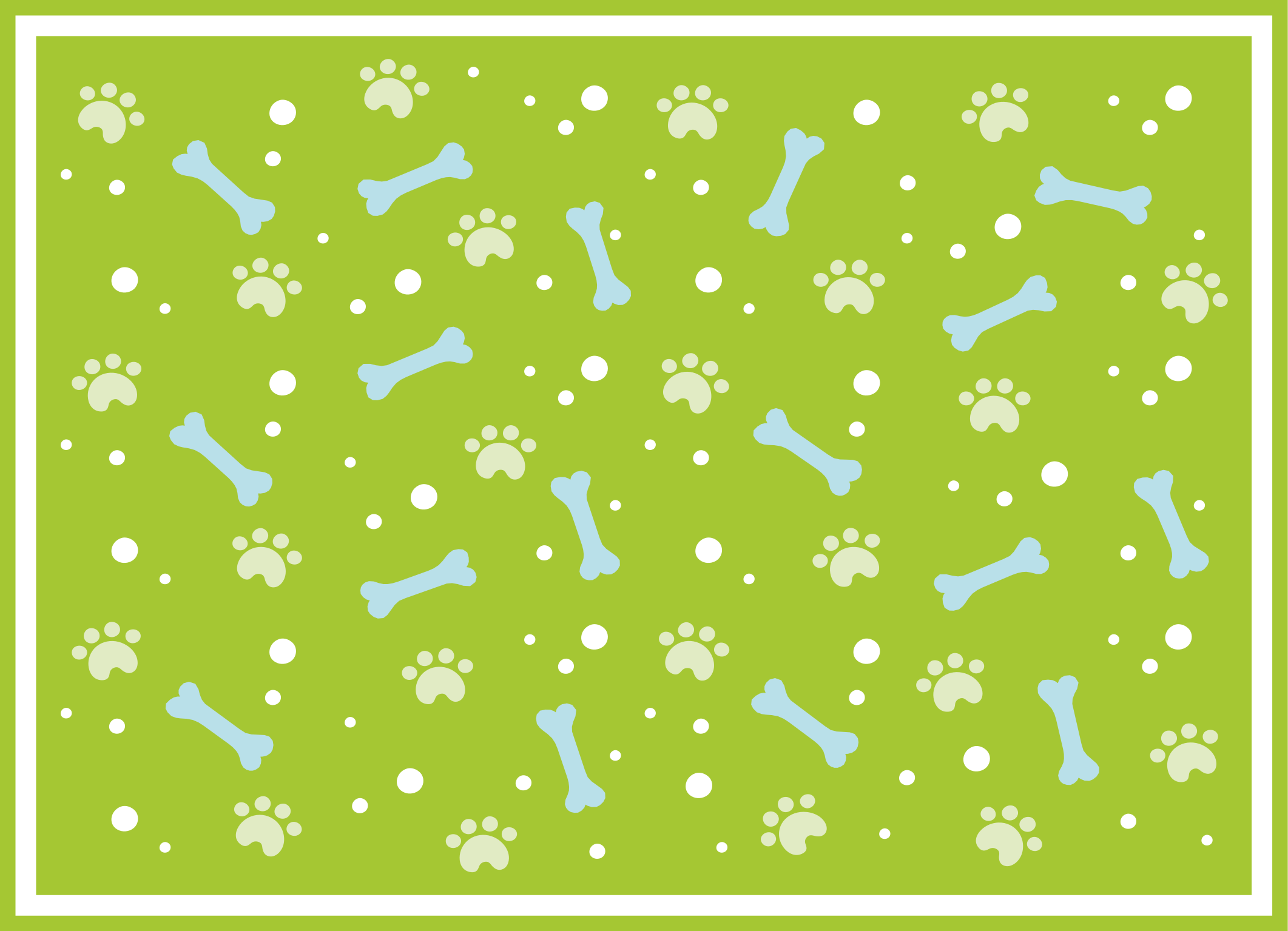 Aflombra vinílica animales Increíbles patas de perro azul y verde - TenVinilo