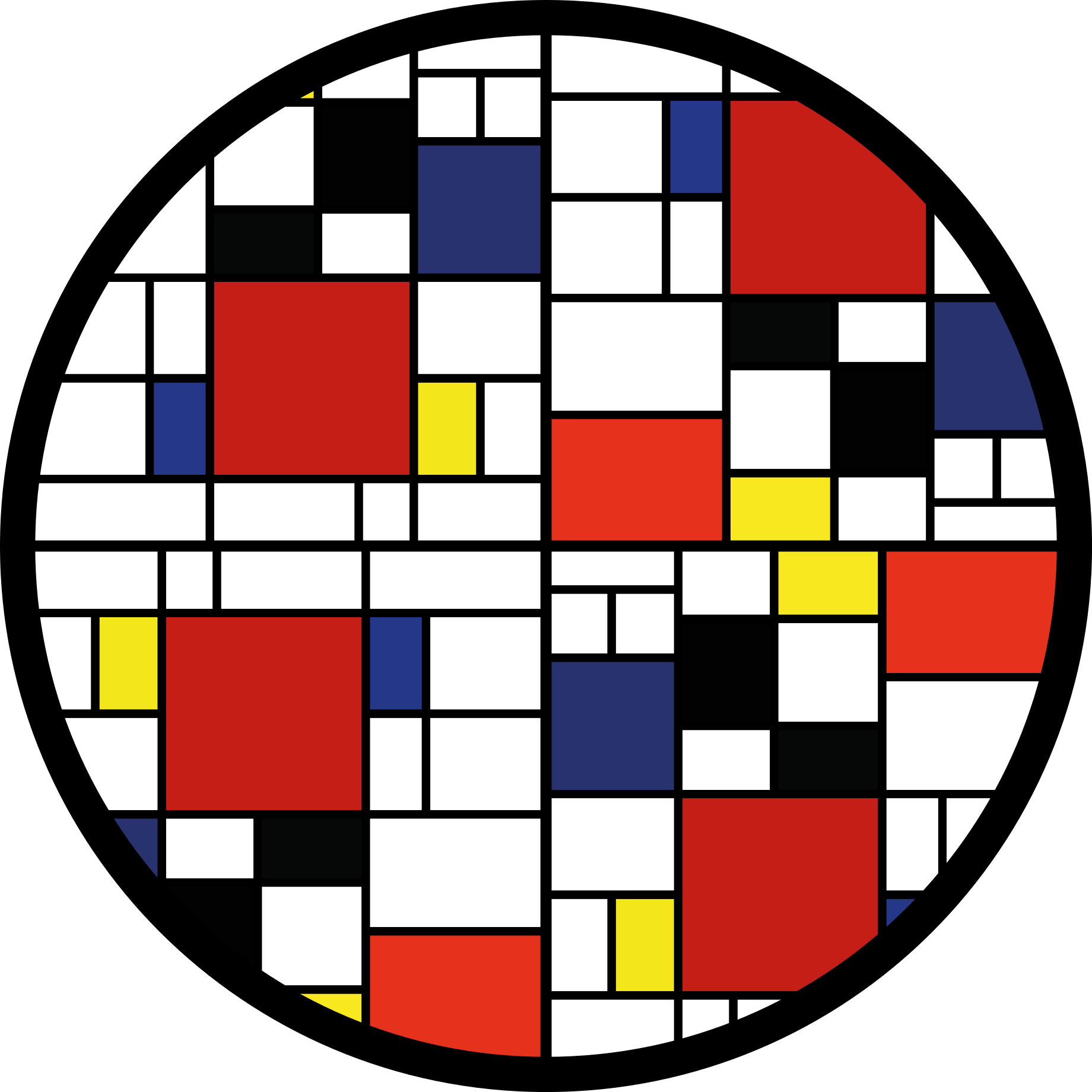 Alfombra vinílica moderna diseño a bloques de color - TenVinilo