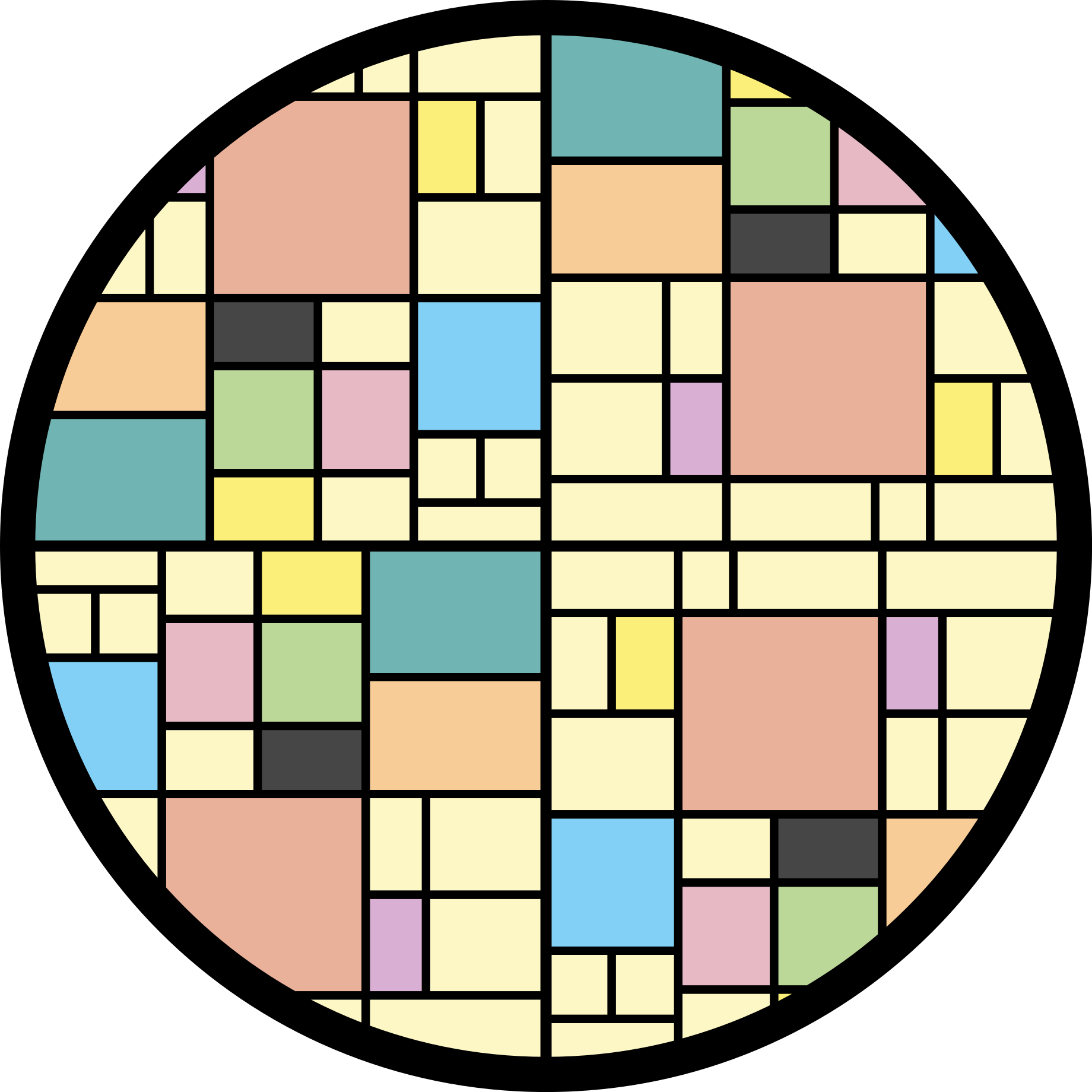 Alfombra vinílica geométrica patrón de bloques coloridos - TenVinilo