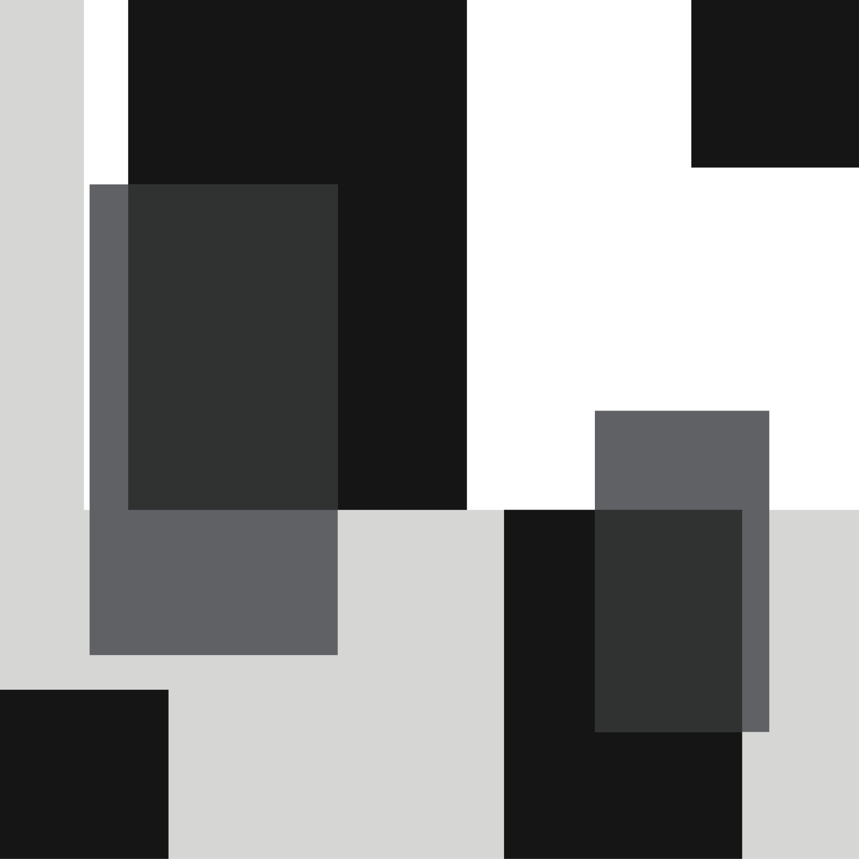 Alfombra vinilo cuadrada Bloques de color blanco y negro - TenVinilo