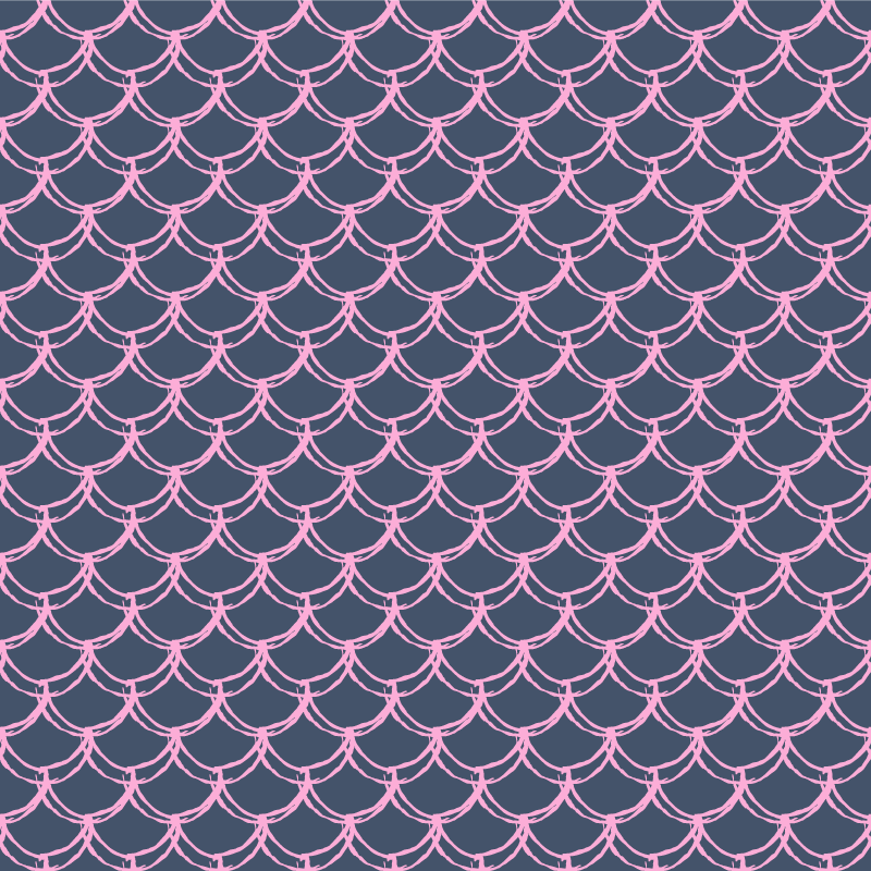 Alfombra vinilo rectangular Patrón de mosaico de sirena - TenVinilo