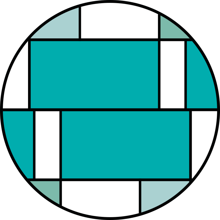 Alfombra vinílica moderna motivo geométrico turquesa - TenVinilo