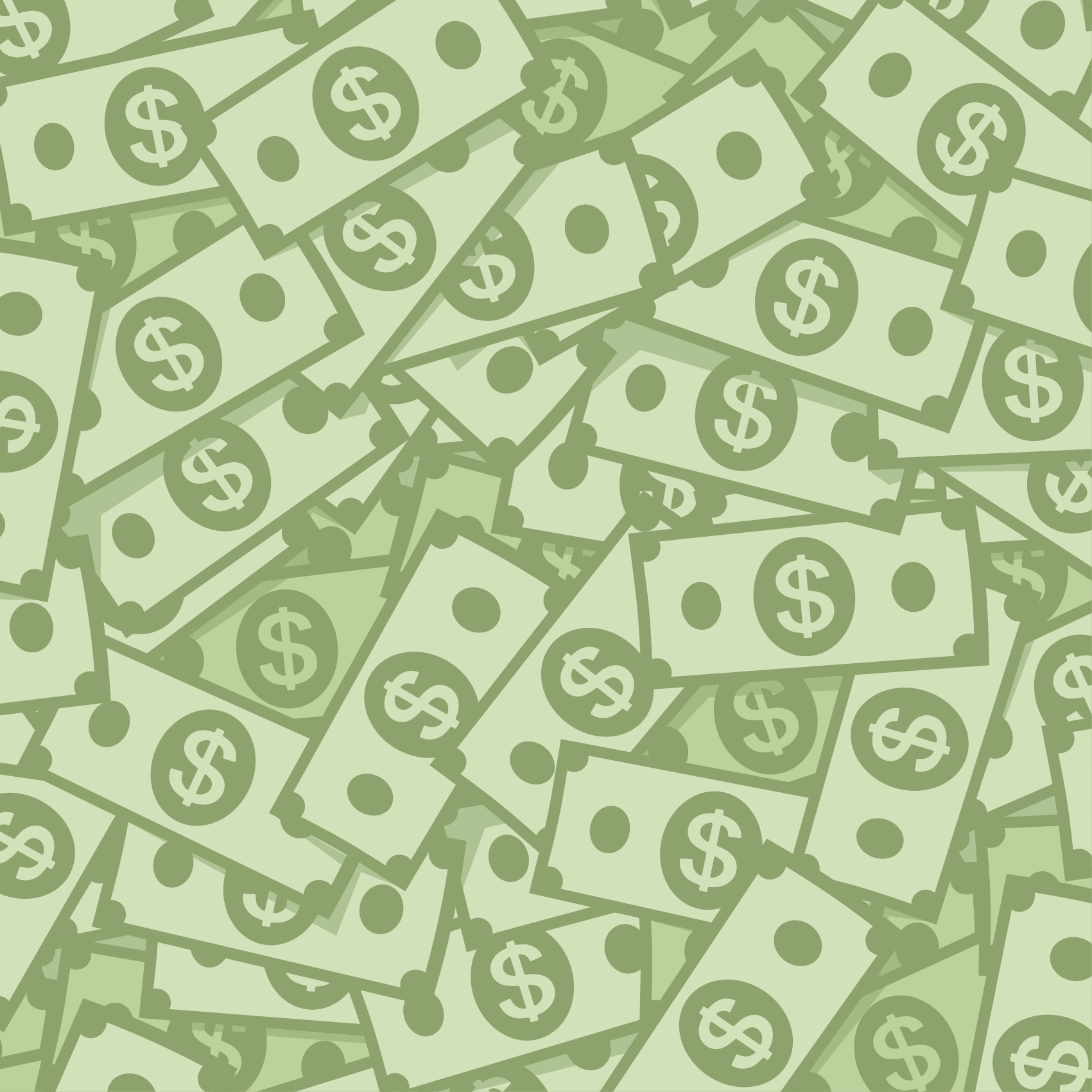 Alfombras vinílicas modernas Billetes de un dólar en todo el patr - TenVinilo