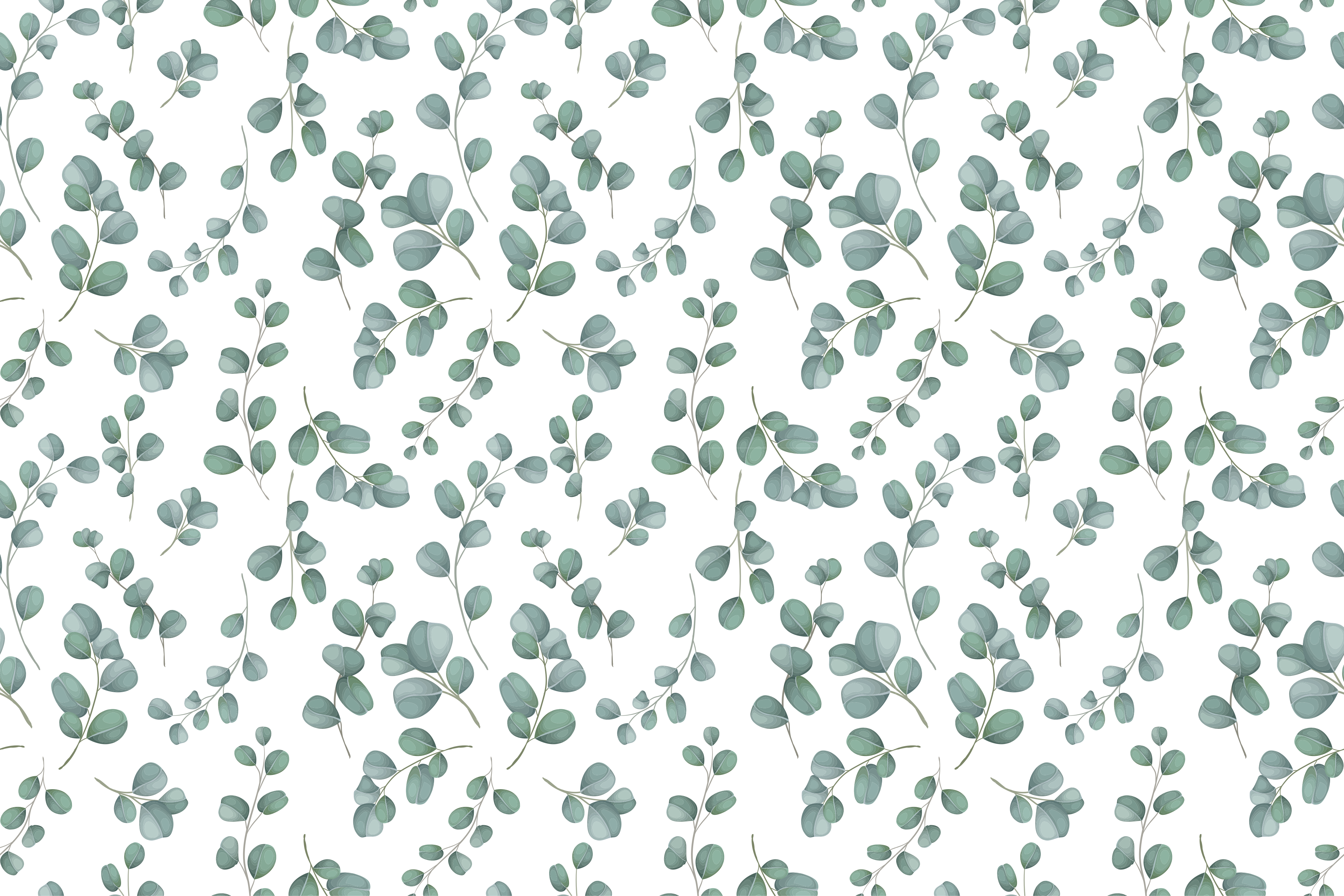 Alfombra vinílica flores Elegantes hojas verdes de acuarela - TenVinilo