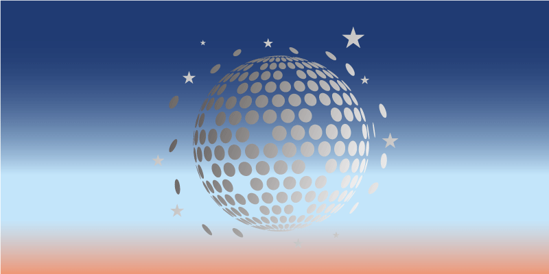 Alfombra vinílica de estrellas diseño de esfera celestial - TenVinilo