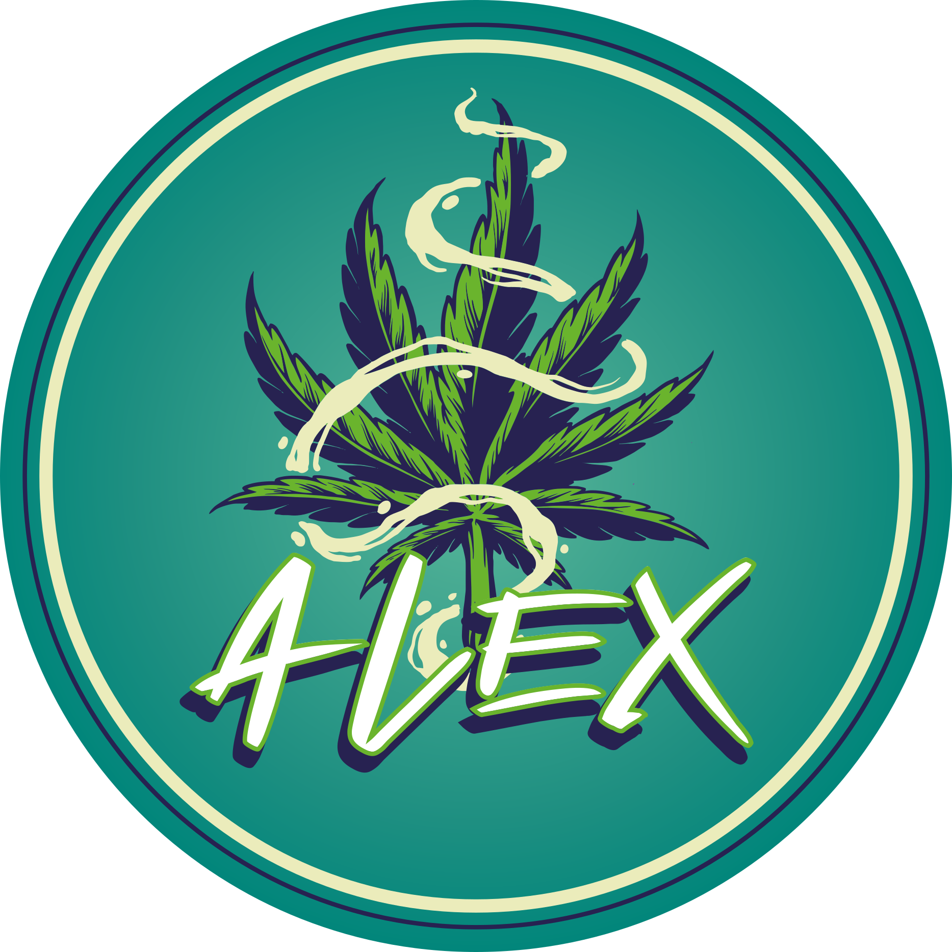 Alfombra vinílica juvenil círculo de nombres - TenVinilo