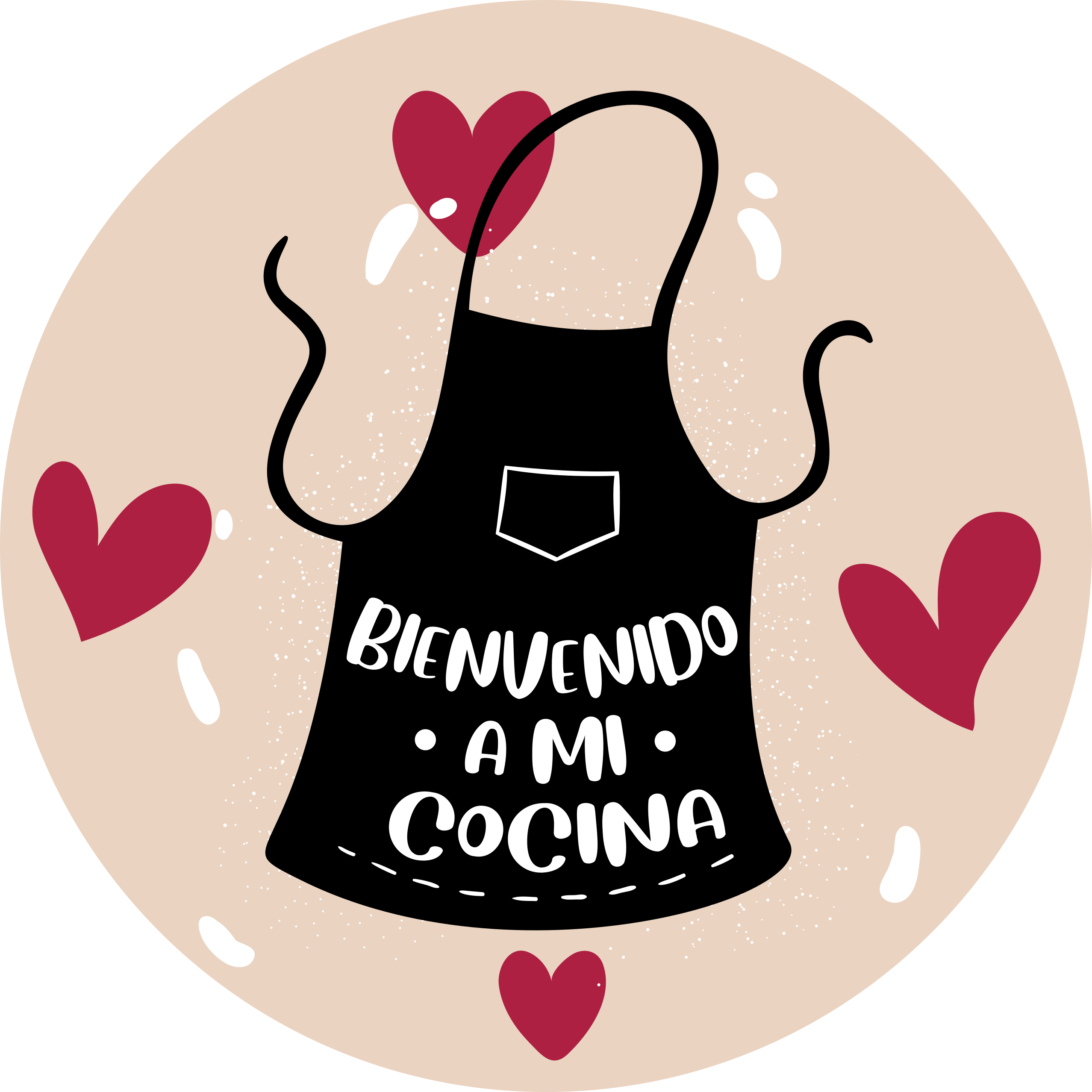 Alfombra vinilo cocina Bienvenido a mi forma de corazón de cocina - TenVinilo