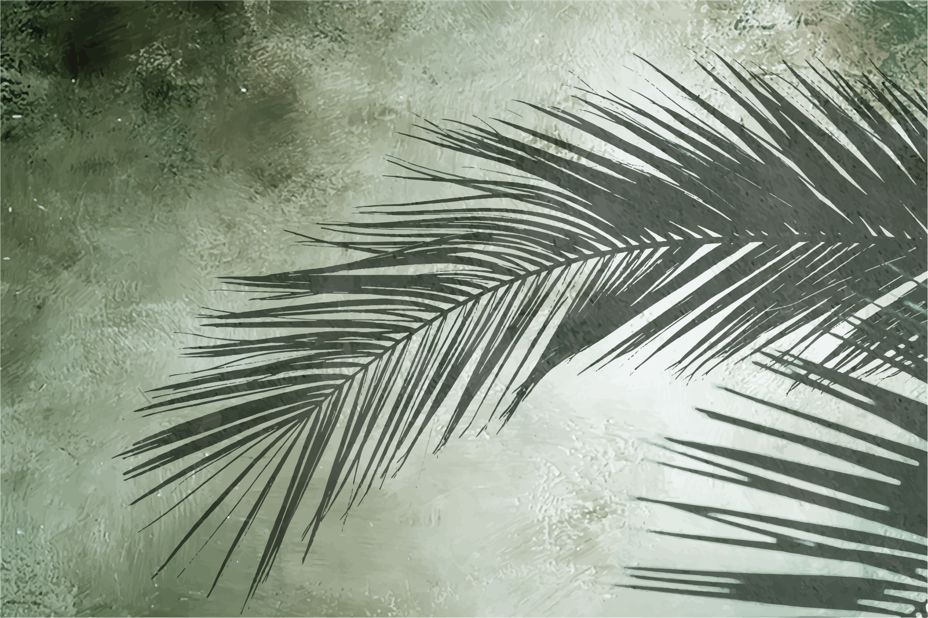 Alfombra exterior vinilo Patrón de hoja larga y delgada - TenVinilo