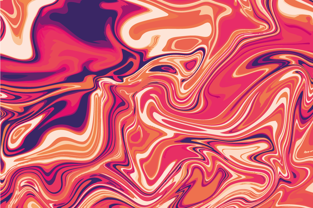 Alfombra vinílica moderna motivo de giro vibrante - TenVinilo