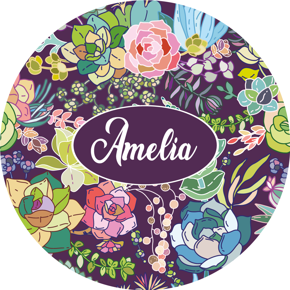 Alfombra vinílica dormitorio patrón floral personalizado - TenVinilo