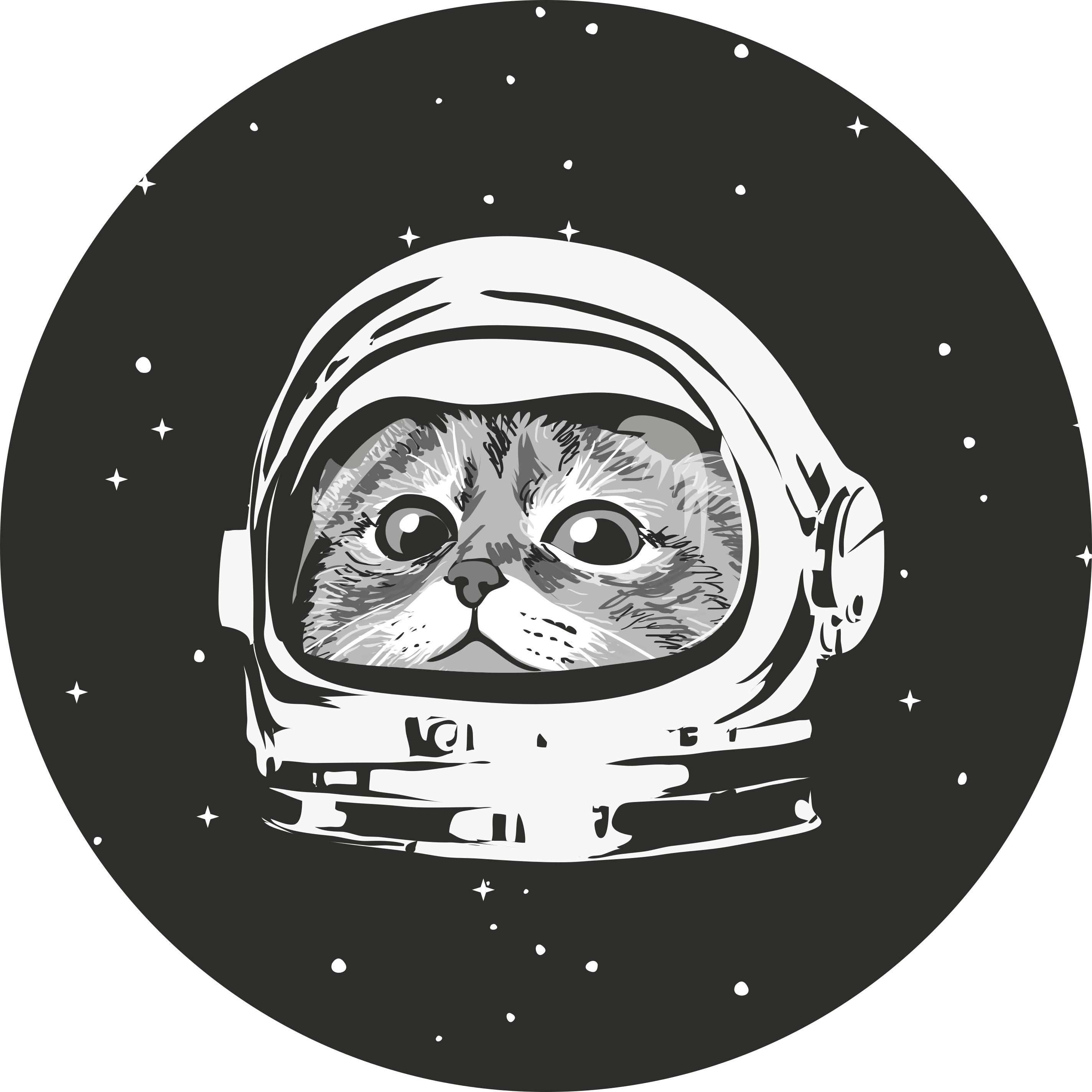 Alfombra vinílica infantil aventura del gato espacial - TenVinilo