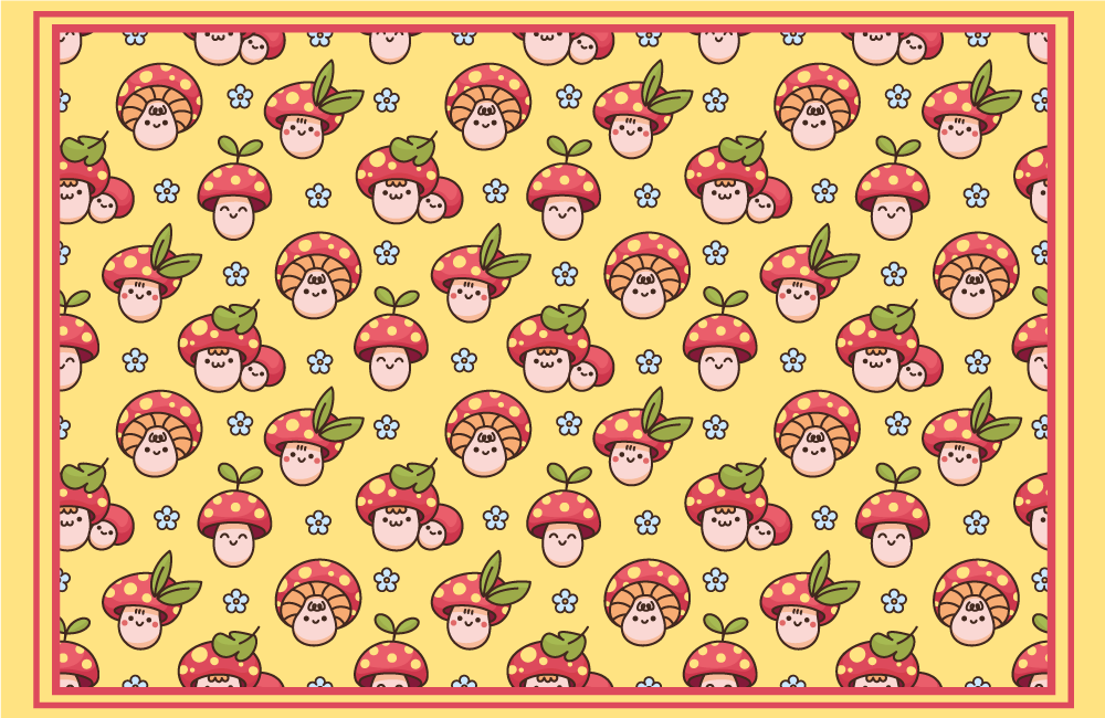 Alfombra vinílica flores Lindo patrón de setas riendo - TenVinilo