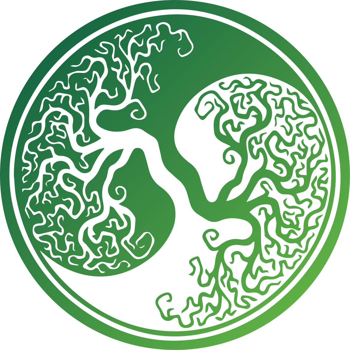 Alfombra vinilo redonda árbol de la vida original yin yang - TenVinilo