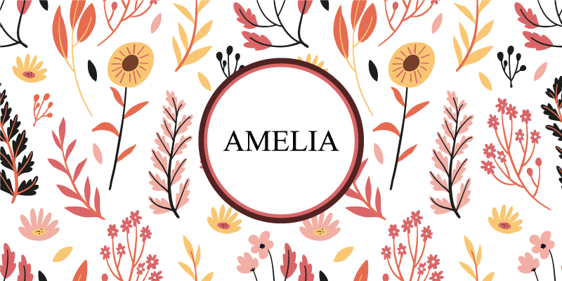 Alfombra vinílica personalizable Flores de colores sobre un fondo - TenVinilo