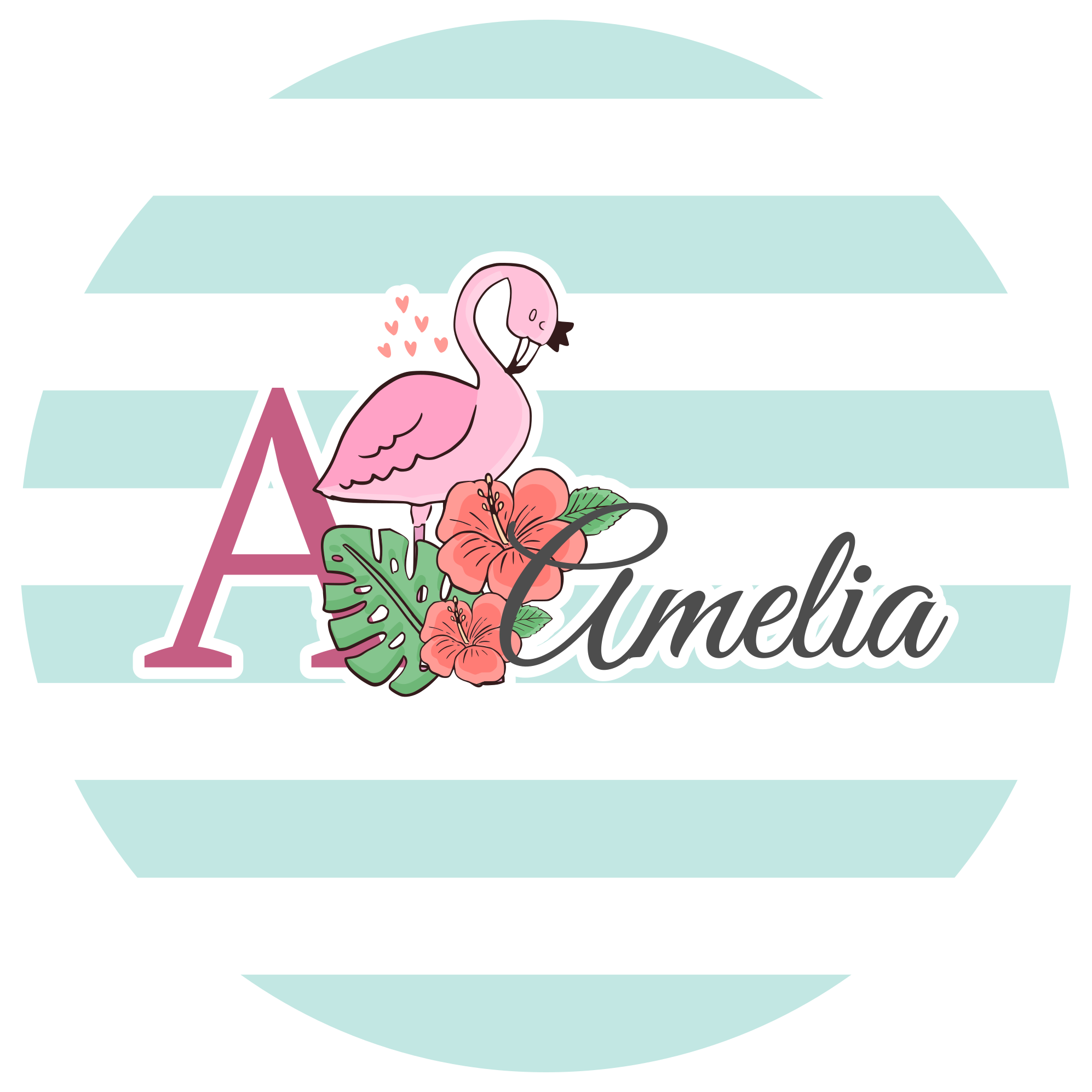 Alfombra vinílica personalizable decoración de flamencos - TenVinilo