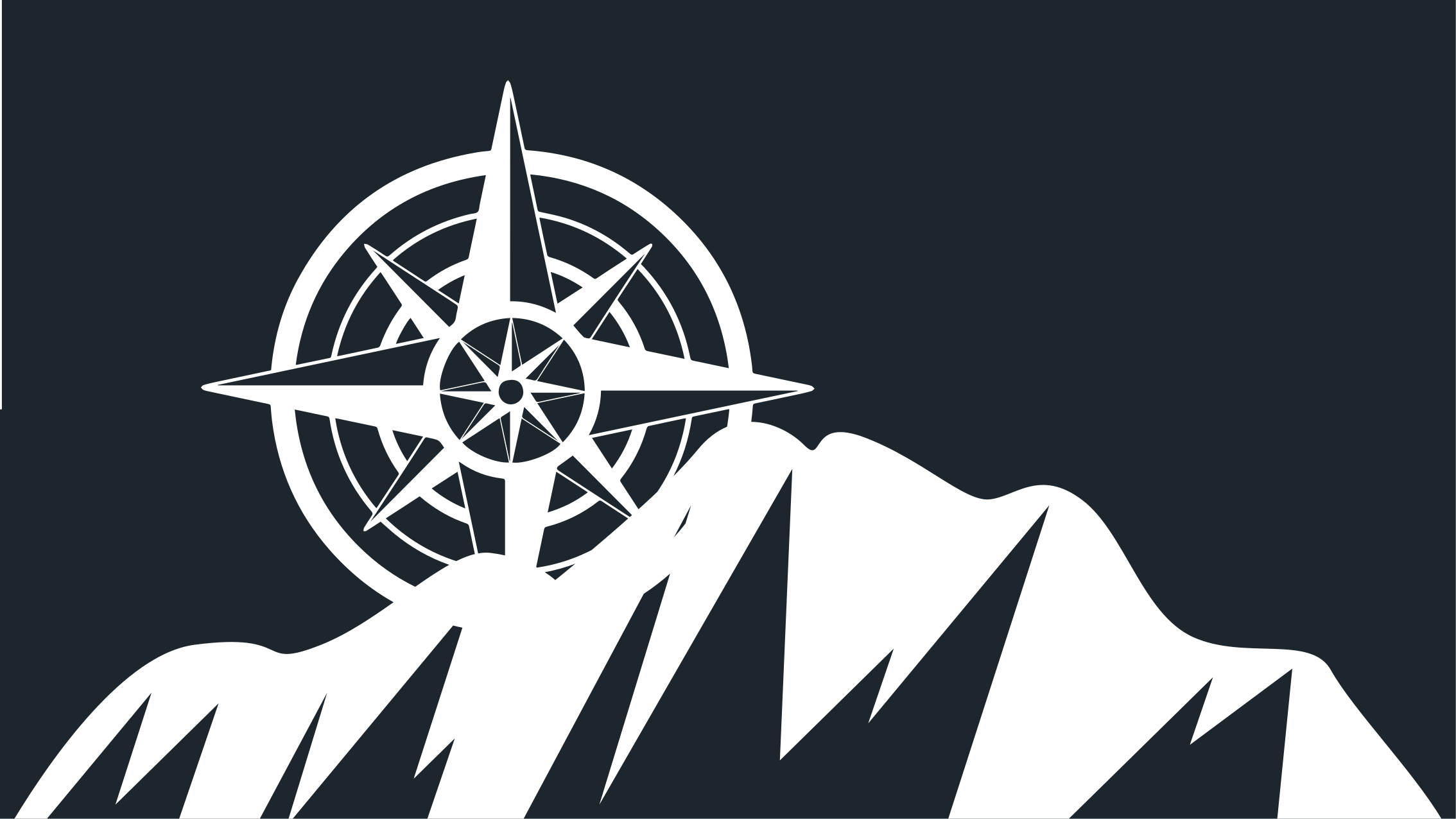 Alfombra vinílica moderna arte de montaña compass - TenVinilo