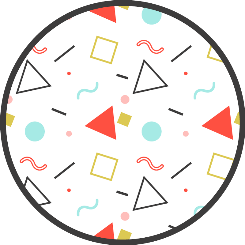 Alfombra vinílica geométrica formas coloridas geométricas - TenVinilo