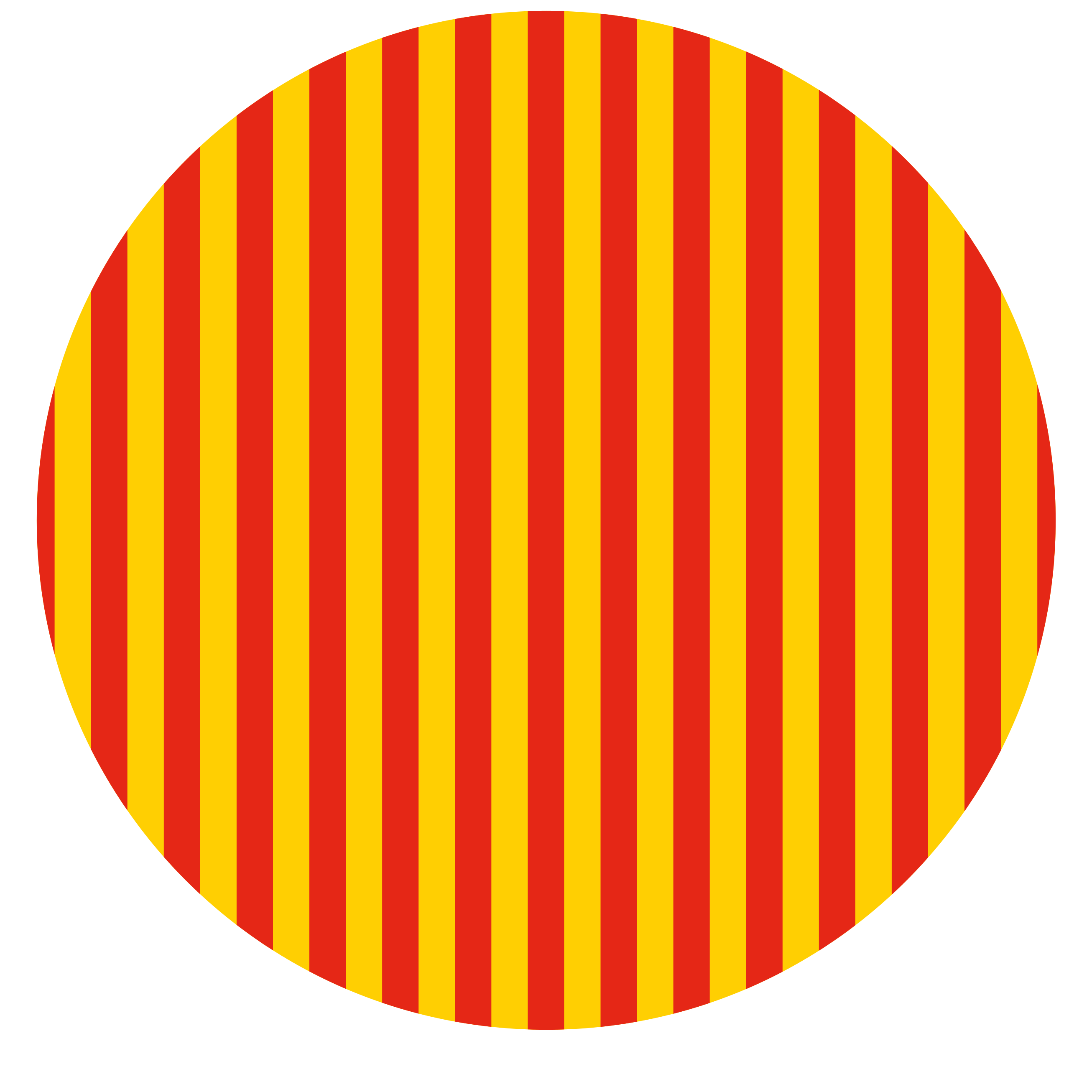 Alfombra vinilo redonda Rayas horizontales naranjas y rojas - TenVinilo