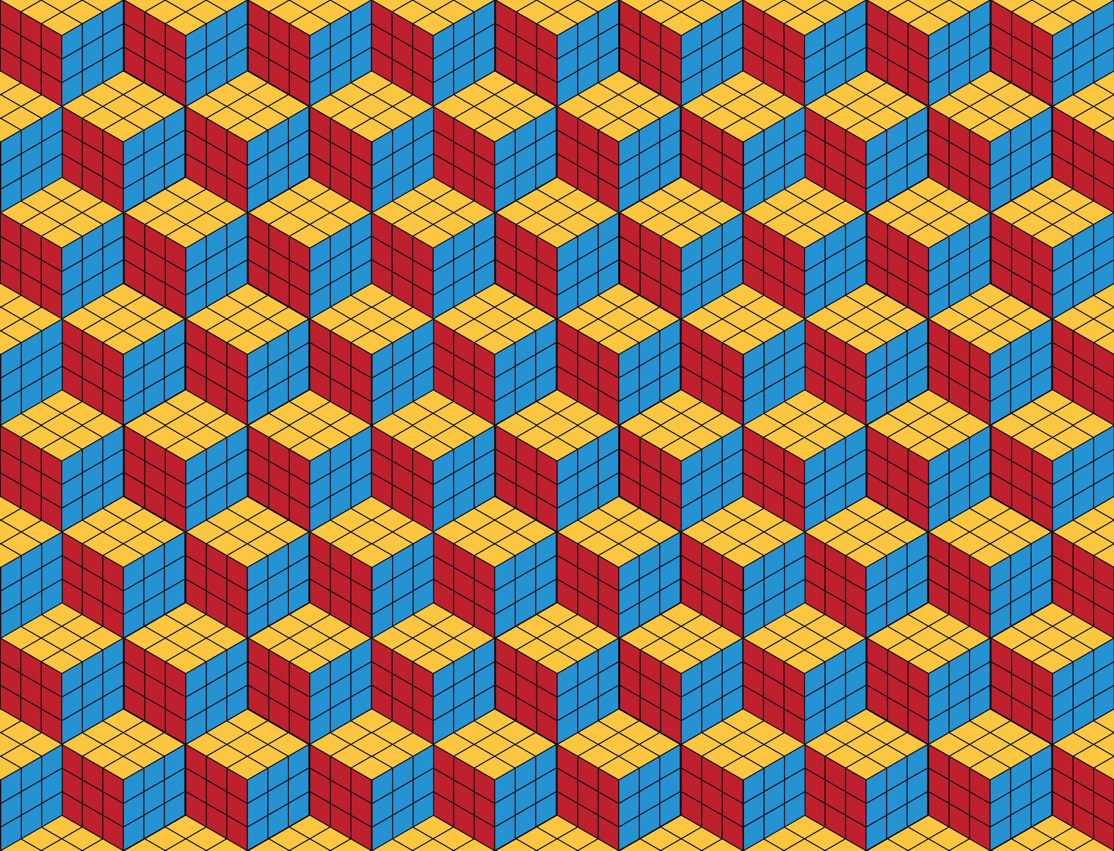 Alfombra vinílica juegos patrón de rompecabezas cúbico - TenVinilo