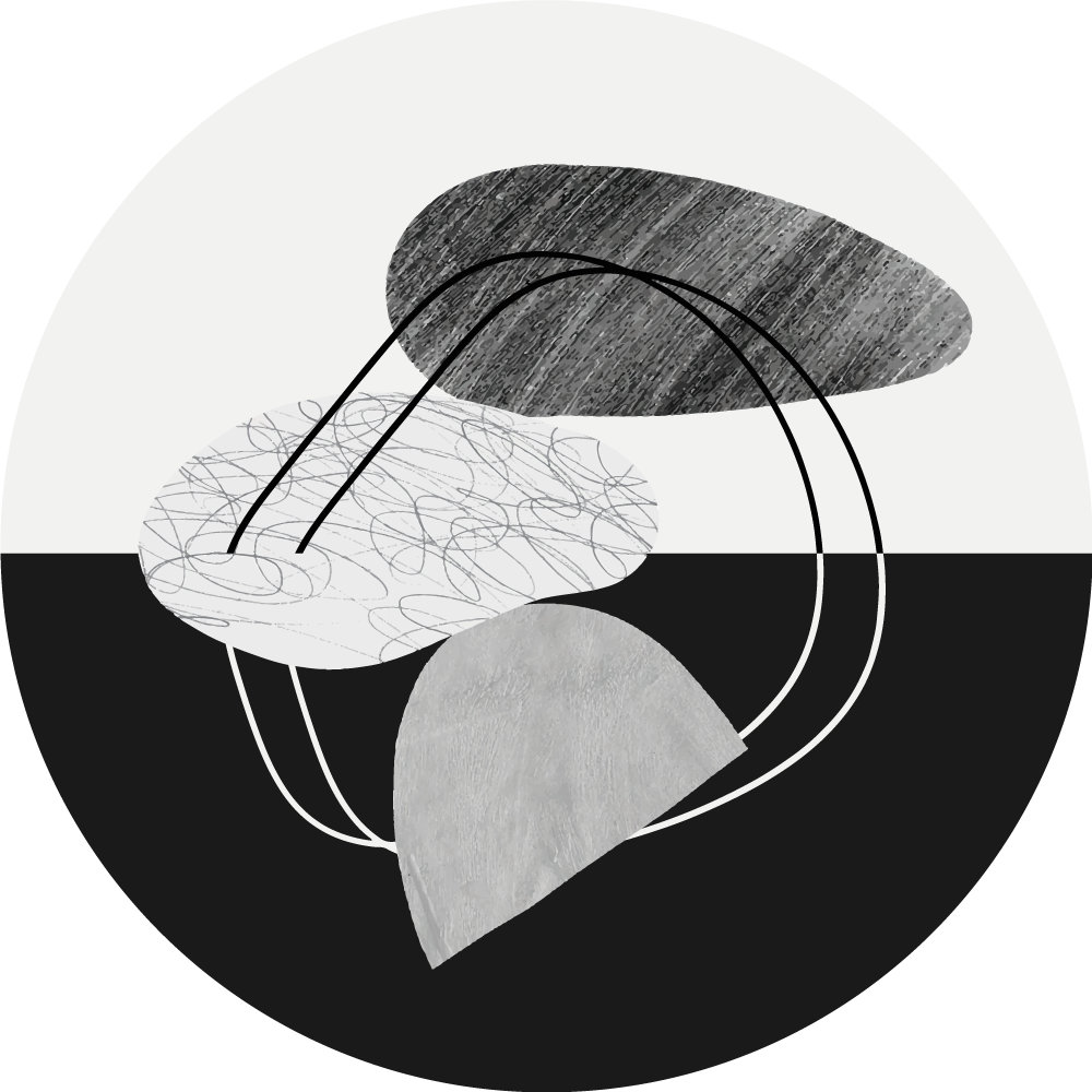 Alfombra vinílica minimalista arte de formas abstractas - TenVinilo