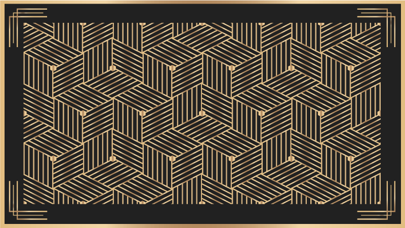 Alfombra vinílica geométrica estampado elegante - TenVinilo