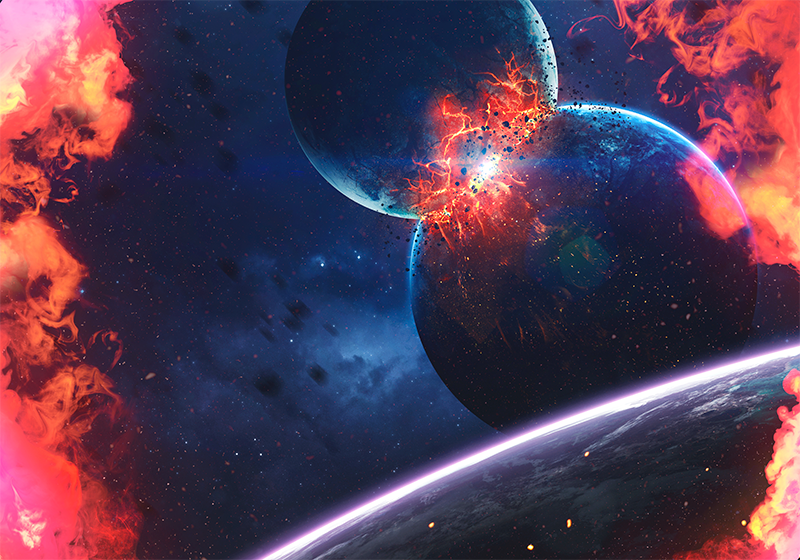 Alfombra vinílica de estrellas aventura cósmica galáctica - TenVinilo