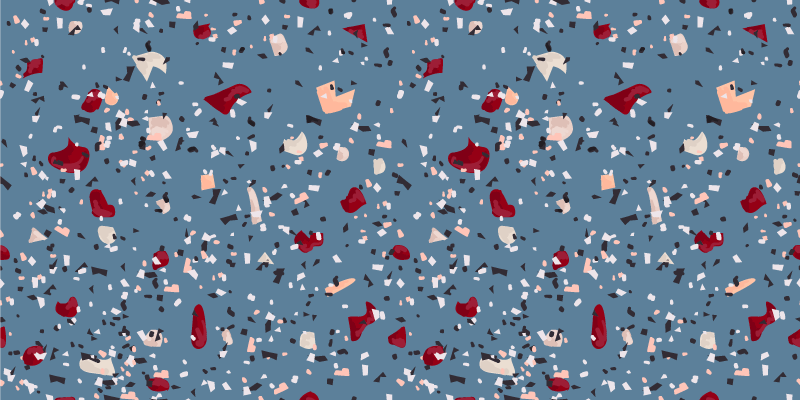 Alfombra vinílica imitación formas coloridas audaces - TenVinilo