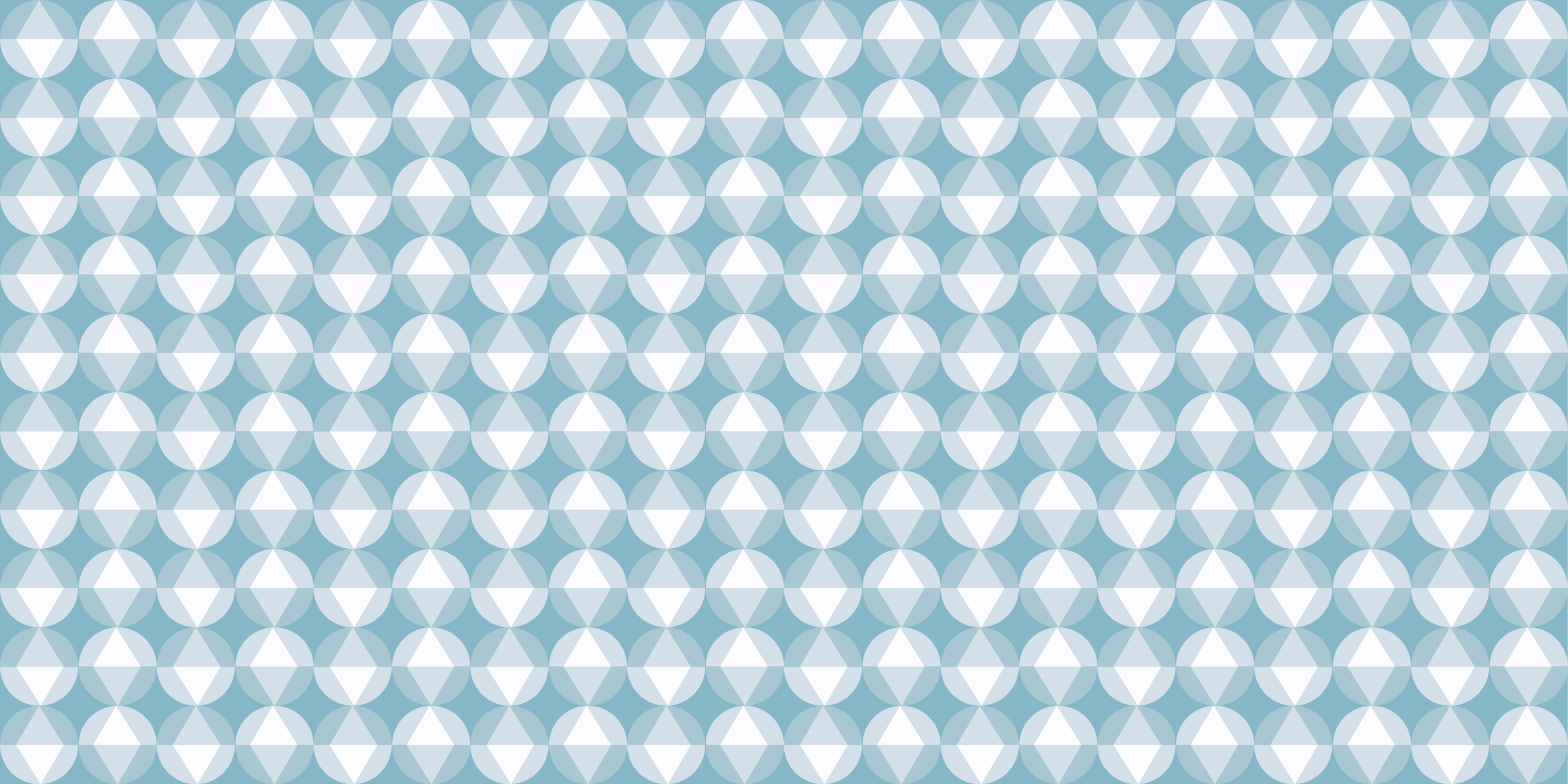 Alfombra vinílica nórdica Triángulo azul y blanco - TenVinilo