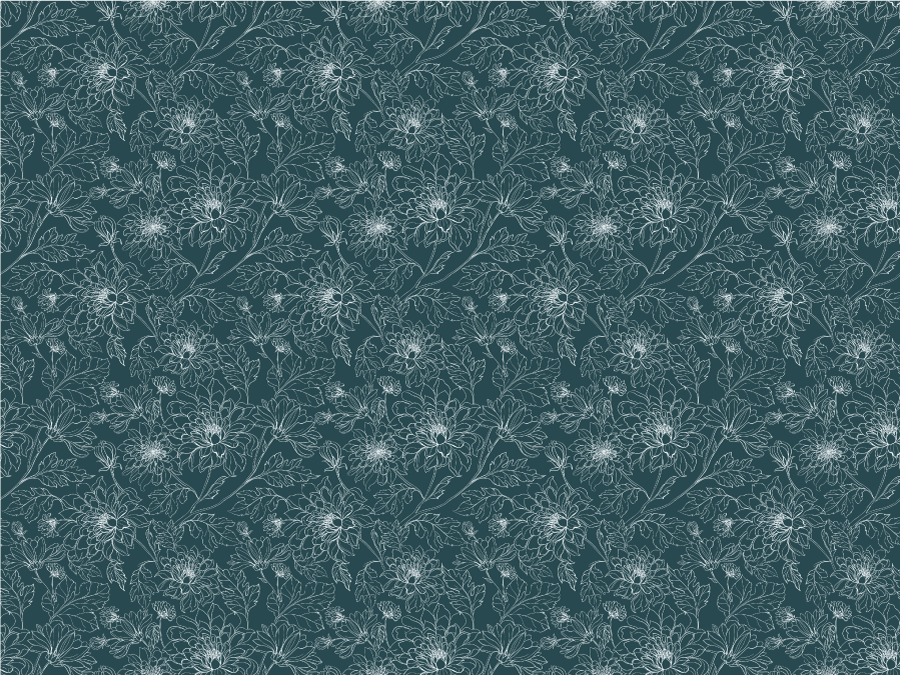 Alfombra vinilo flores superposición de patrón botánico - TenVinilo