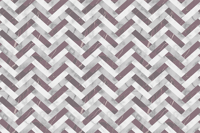 Alfombra vinílica geométrica con diseño de chevron - TenVinilo