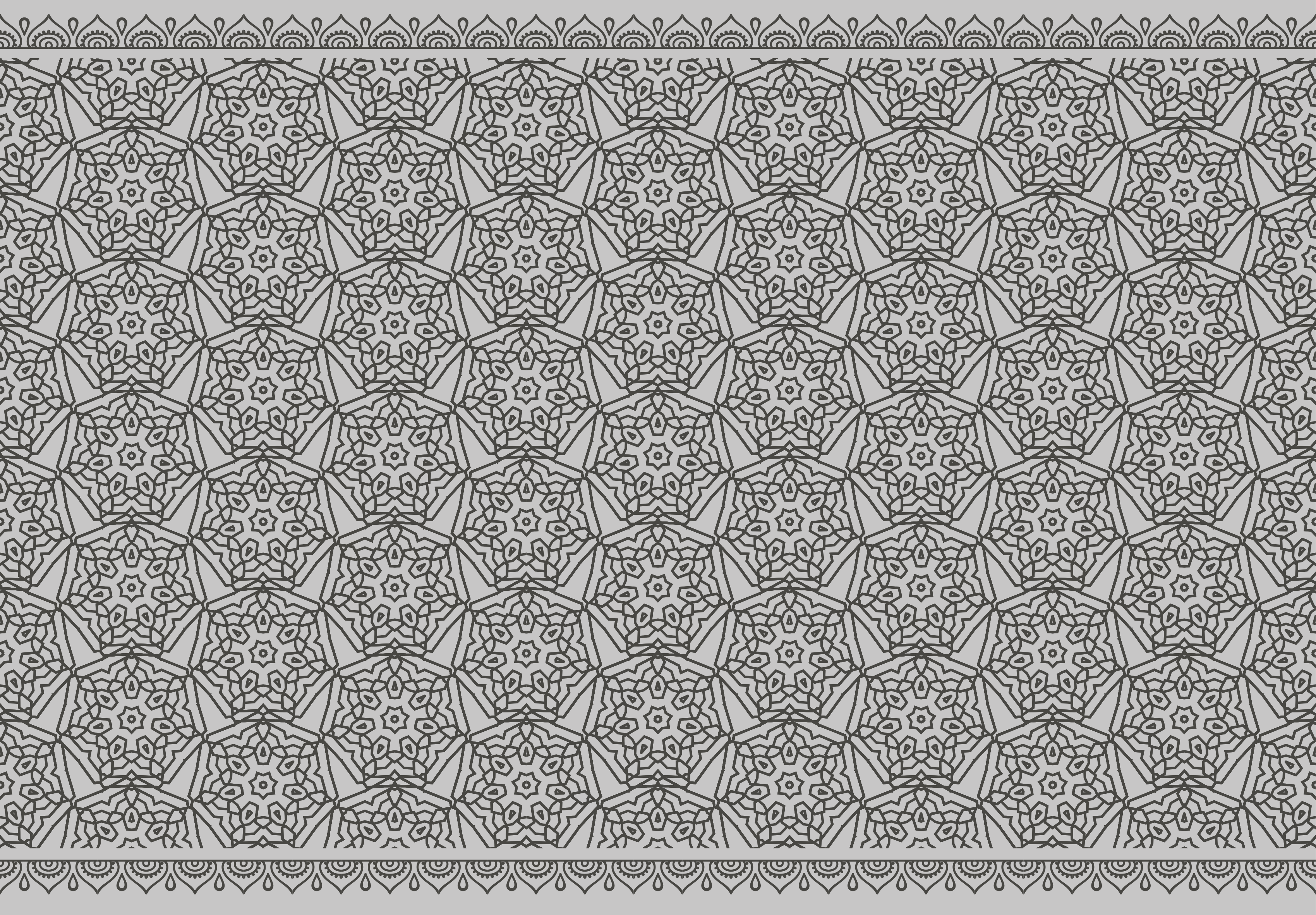 Alfombra de vinilo geométrica Estilo de azulejo árabe abstracto - TenVinilo