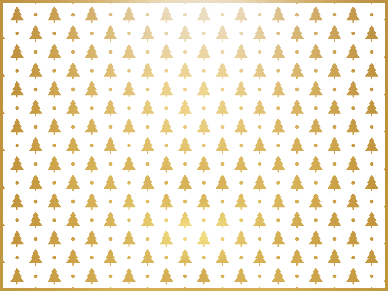 Alfombra vinílica navidad Pinos de navidad dorados - TenVinilo