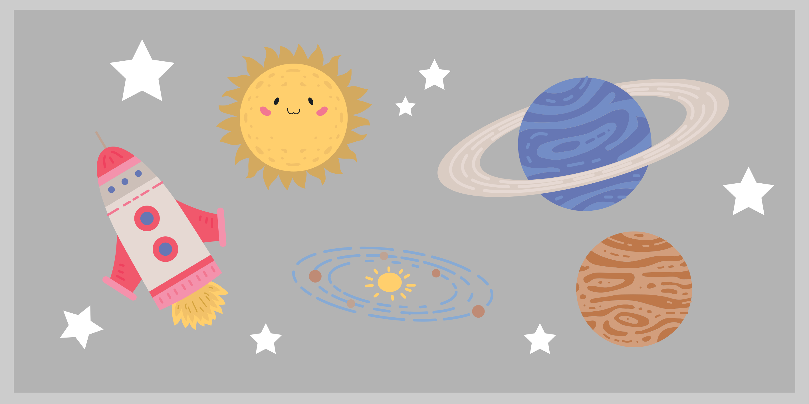 Alfombra vinílica infantil tema de aventura espacial - TenVinilo