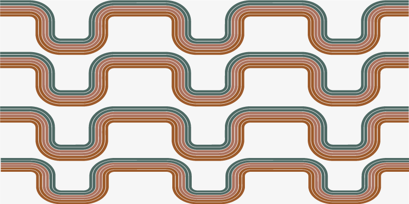 Alfombra vinílica vintage Ondas mínimas abstractas - TenVinilo