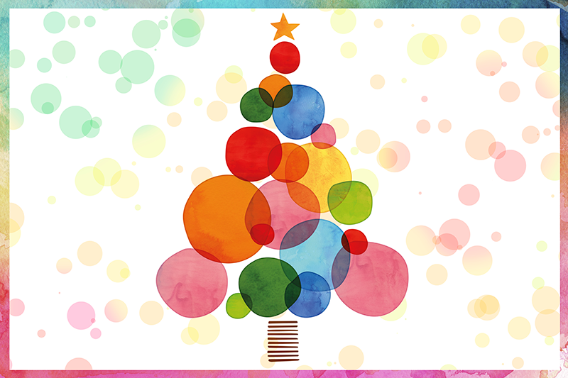 Alfombra vinilo navidad agua de color abeto - TenVinilo