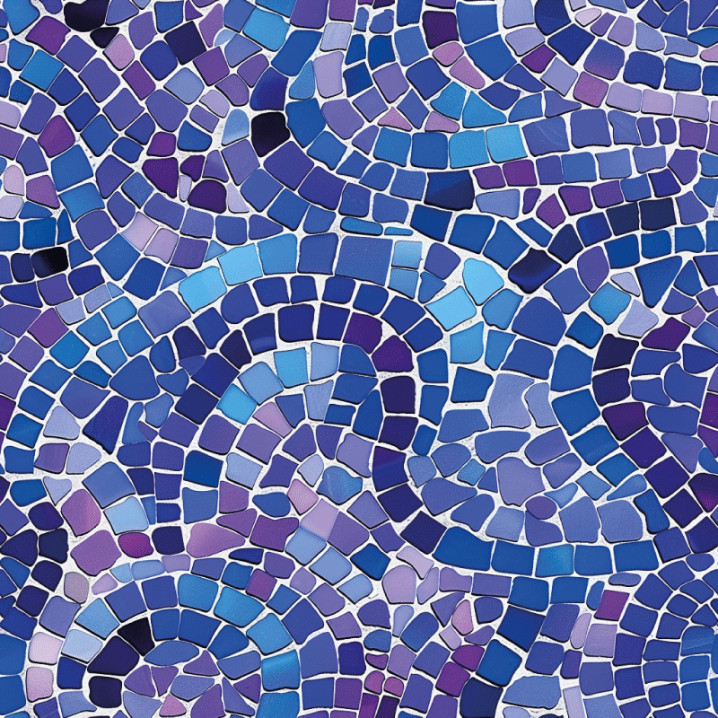 Aflombra vinilica azul efecto mosaico - TenVinilo