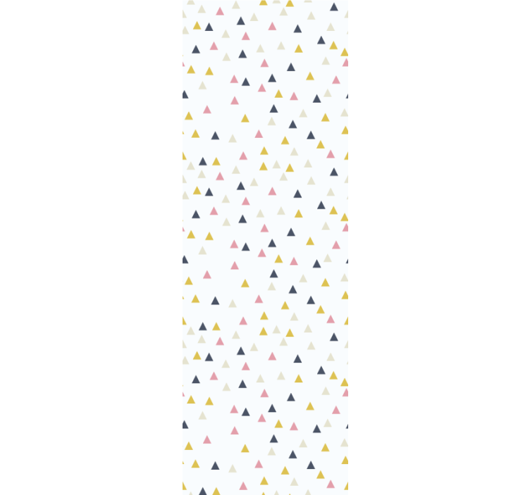 Papel tapiz triángulos diseño minimalista blanco y colorido - TenVinilo