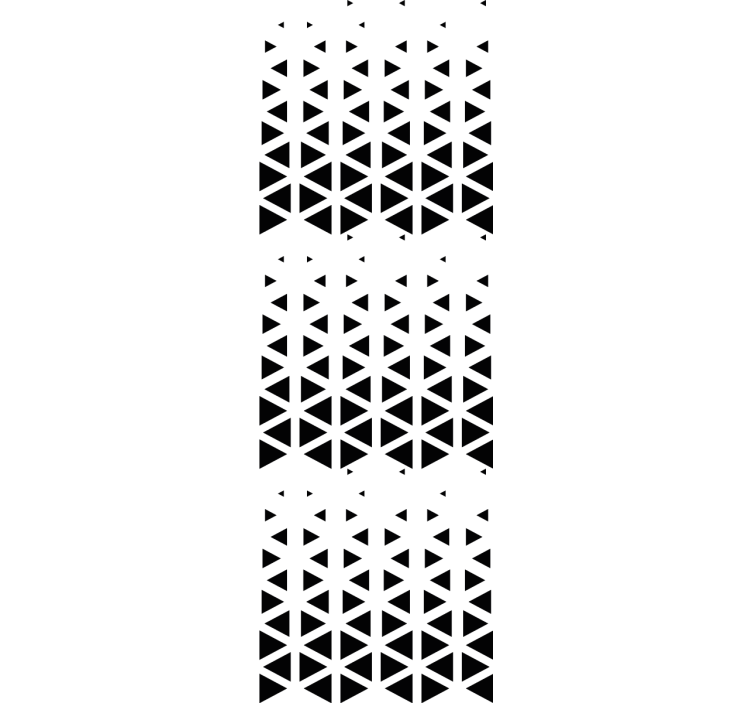 Papel tapiz geométrico disposición de triángulos negros - TenVinilo